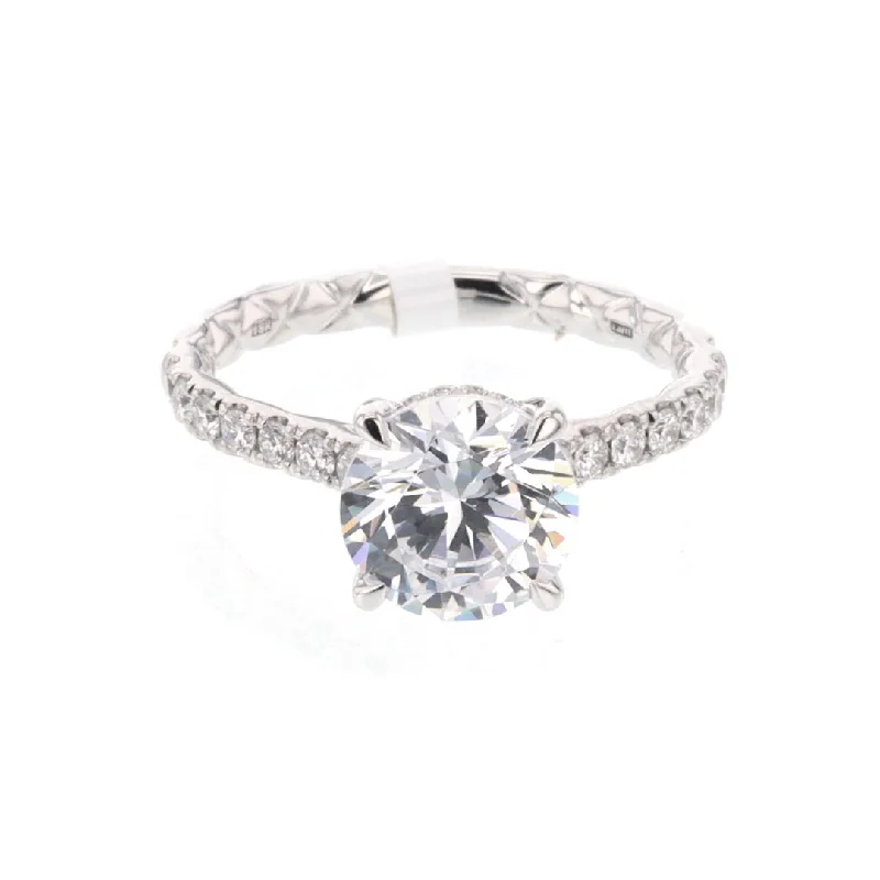 0.38 ctw Diamond Hidden Halo Engagement Ring