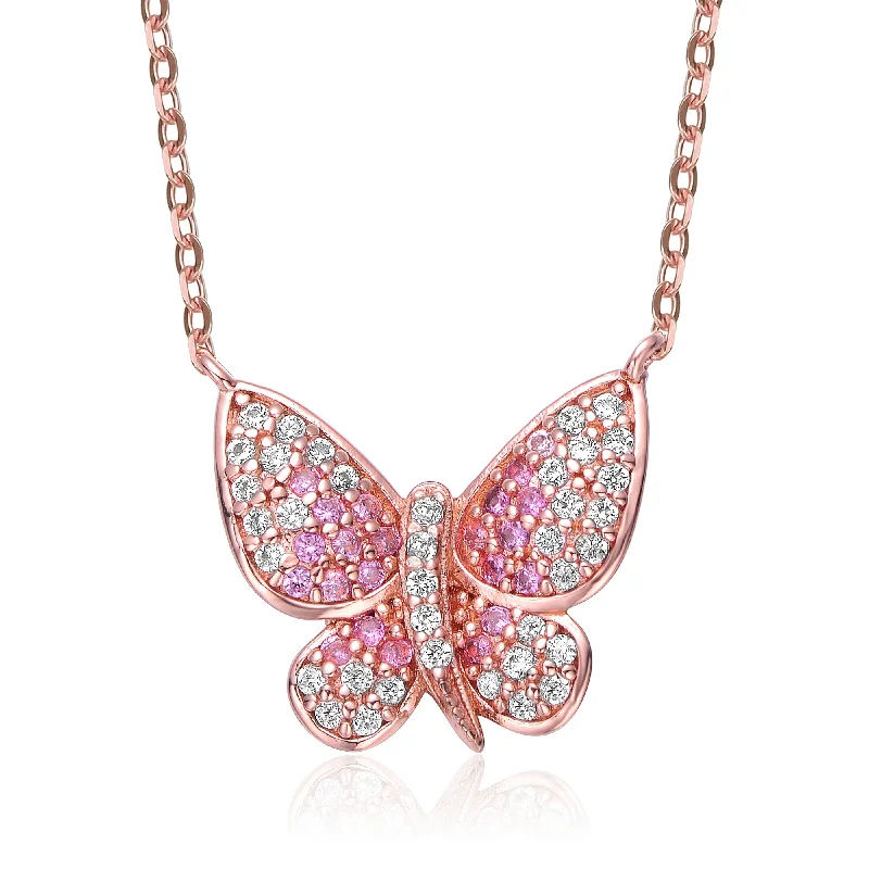 Louise Rose Butterfly Necklace