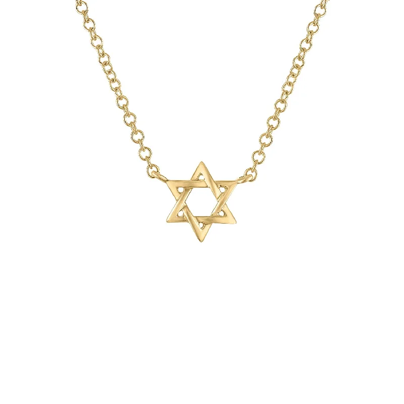 14KT GOLD MINI STAR  OF DAVID NECKLACE