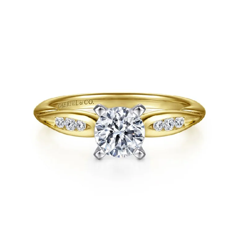 Quinn Engagement Ring Setting in Yellow Gold