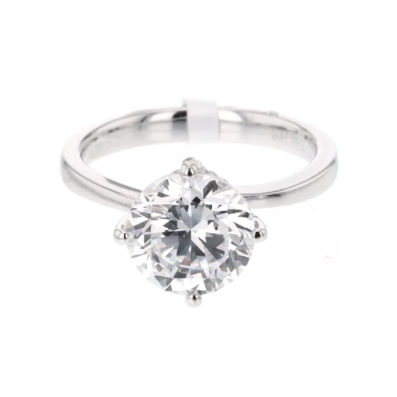 0.09 ctw Diamond Hidden Halo Engagement Ring