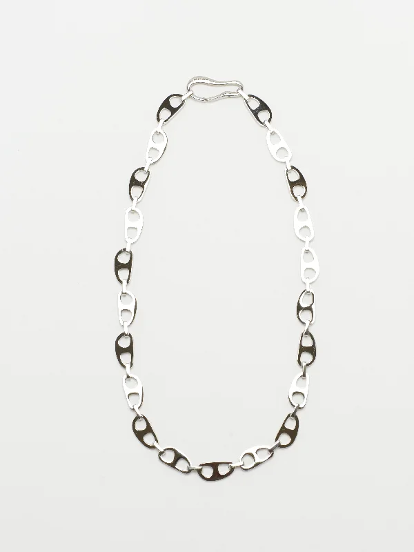 Small Silver Tab Necklace