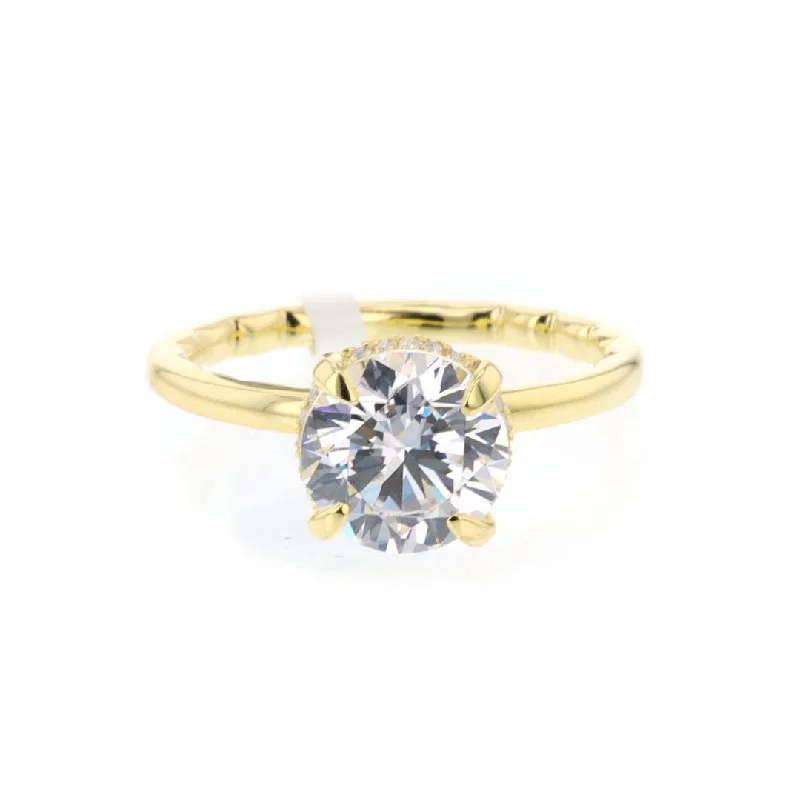 0.05 ctw Diamond Hidden Halo Engagement Ring