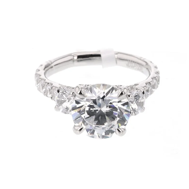 1.45 ctw Diamond Three-Stone Hidden Halo Engagement Ring