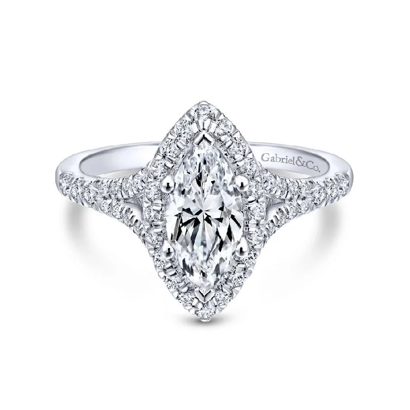 Verbena Marquise Diamond Engagement Ring Setting. 0.63ctw.