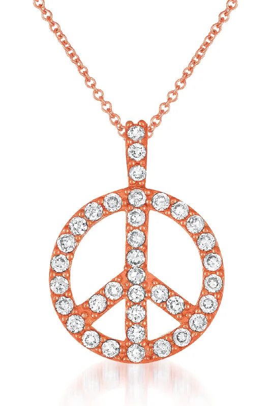 Paix Rose Gold Peace Necklace