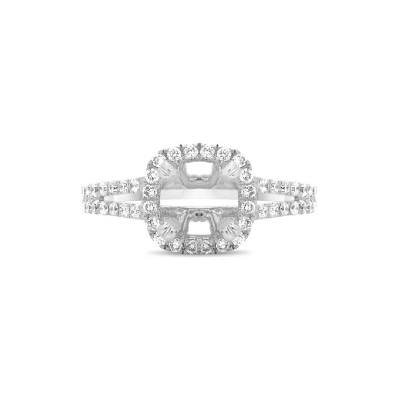 0.51 ctw Diamond Halo Engagement Ring