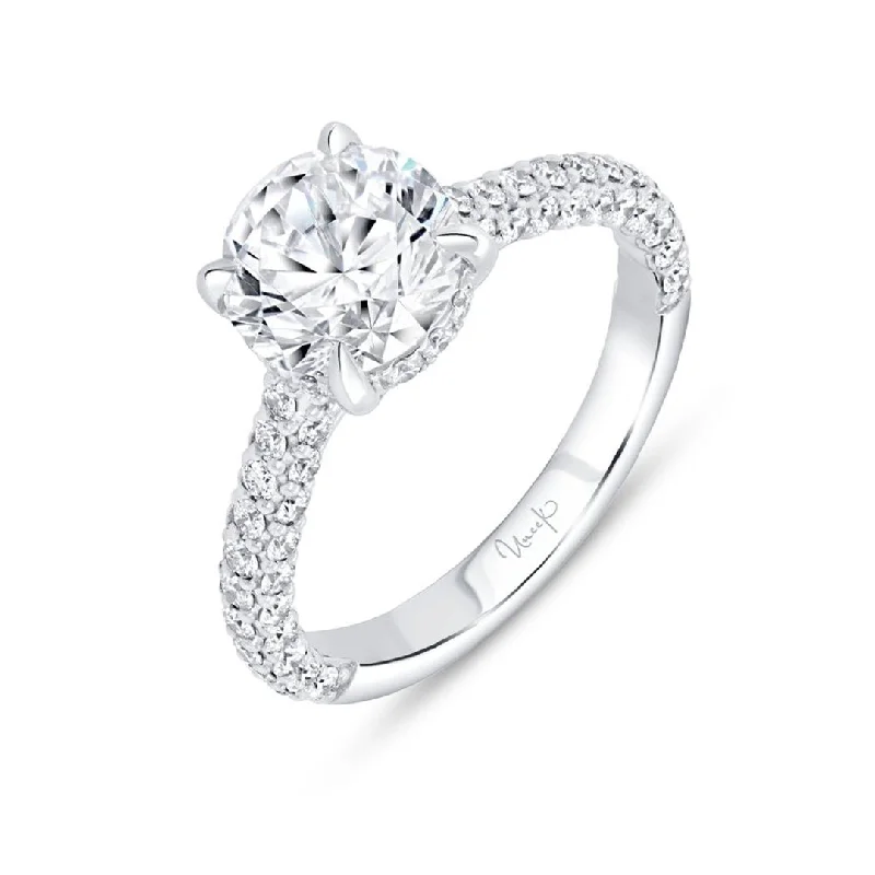 0.82 ctw Diamond Hidden Halo Engagement Ring