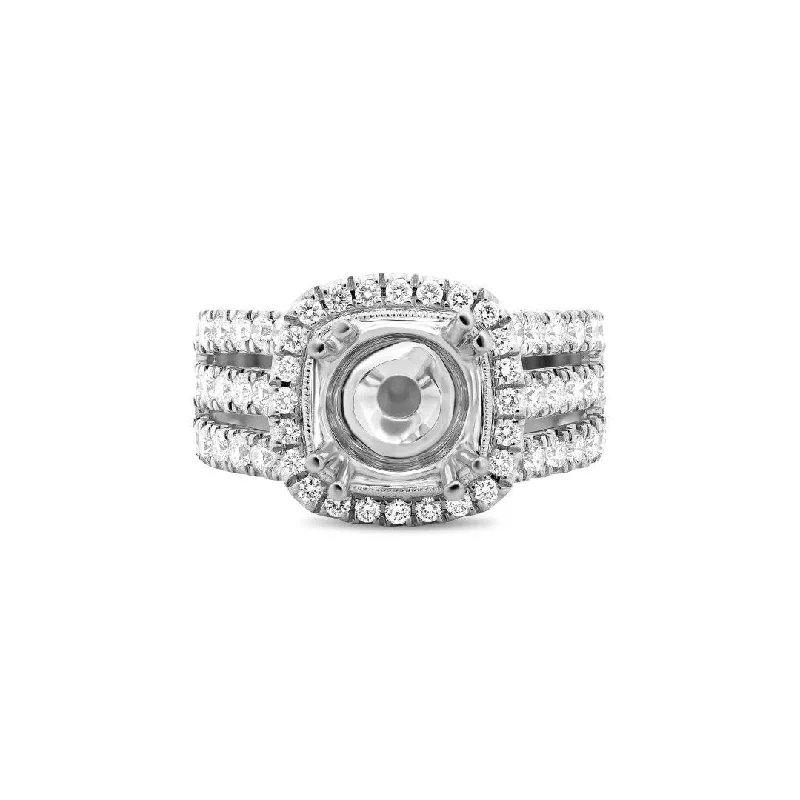 1.37 ctw Diamond Halo Engagement Ring