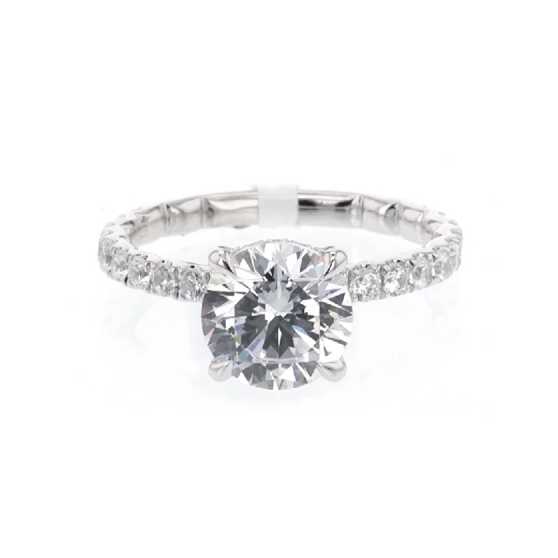 0.63 ctw Diamond Hidden Halo Engagement Ring