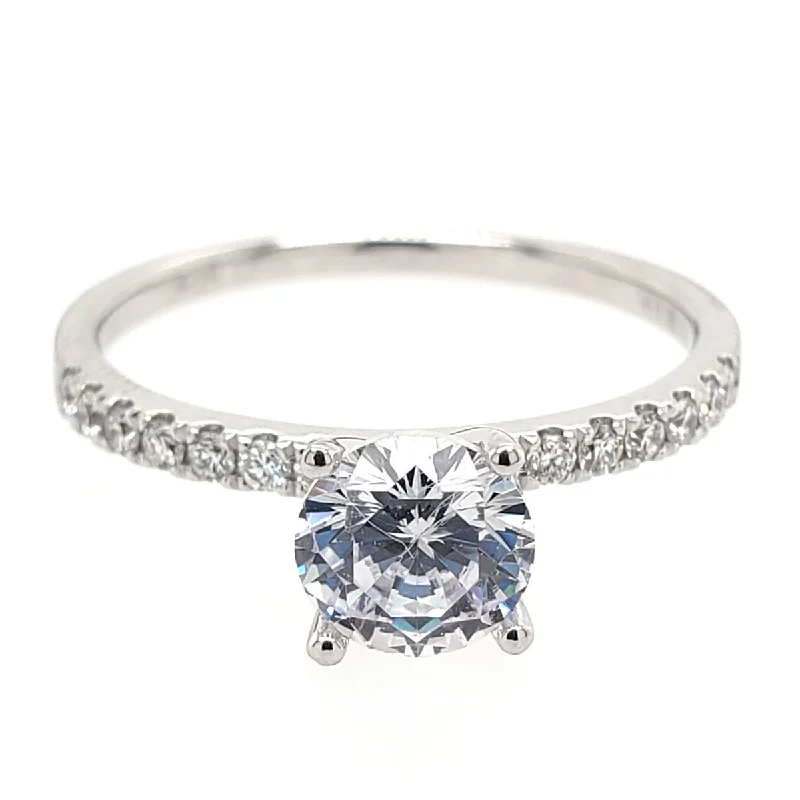 Classic Shared Prong Diamond Engagement Ring Setting