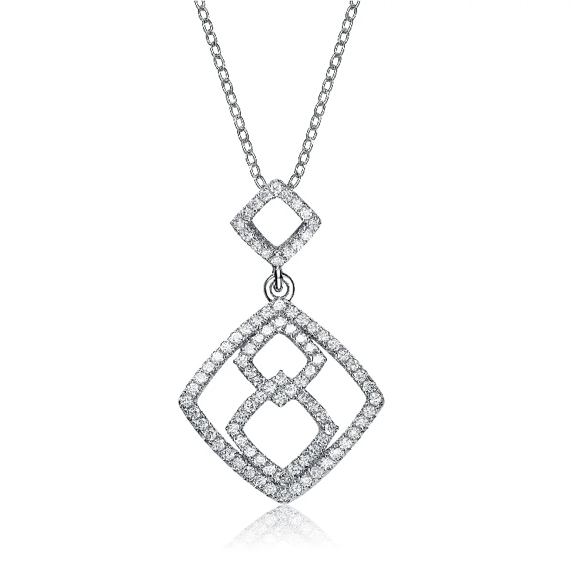 Sterling Silver White Cubic Zirconia Pendant